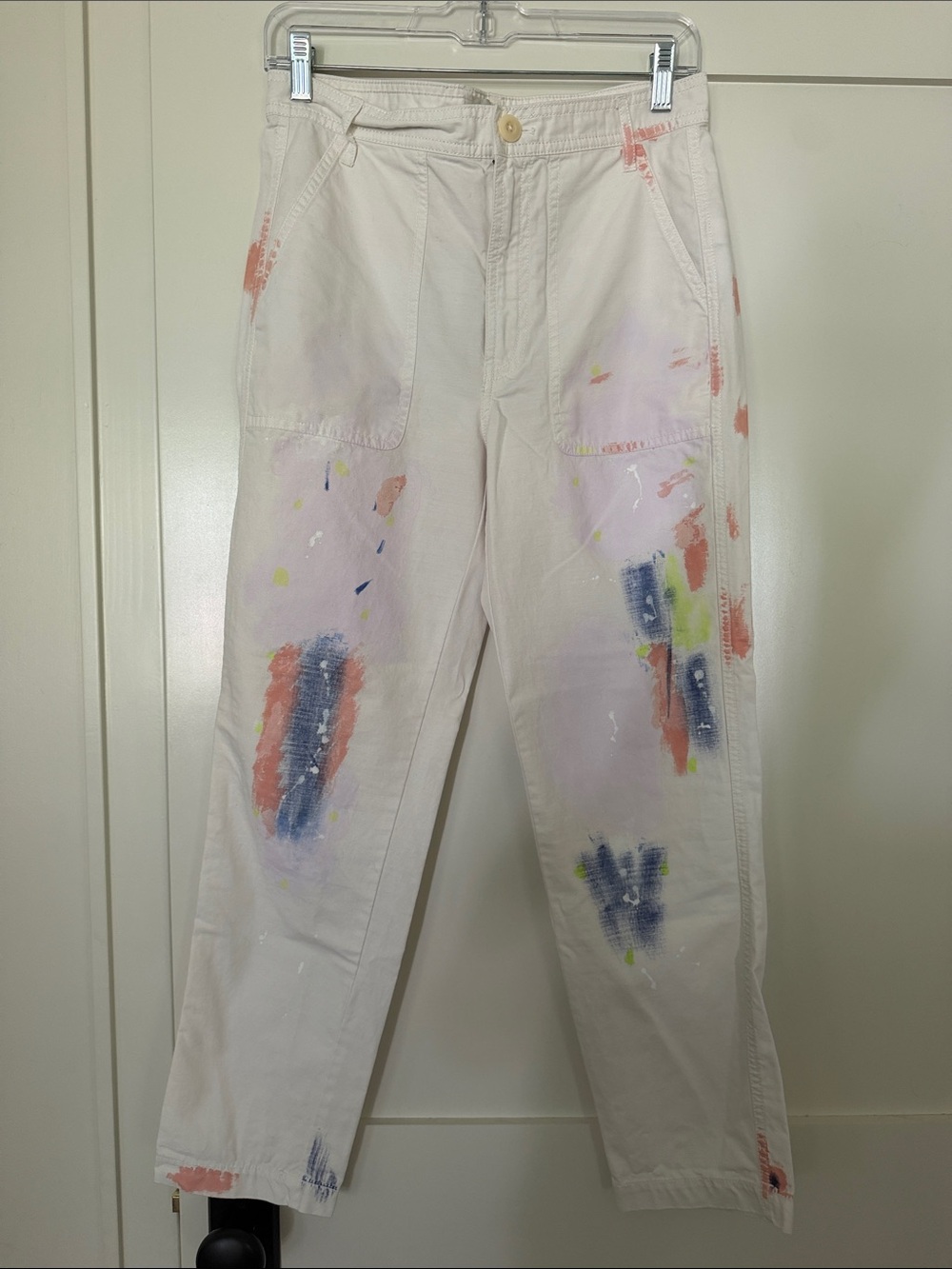 Limited Edition J. Crew White Painter-Style Utility Pants